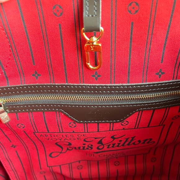 Authentic Louis Vuitton Neverfull MM in Damier Ebene Canvas - Picture 6 of 13